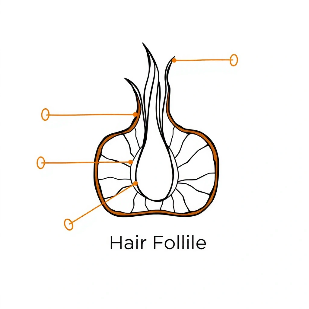 Diagramme follicule pileux